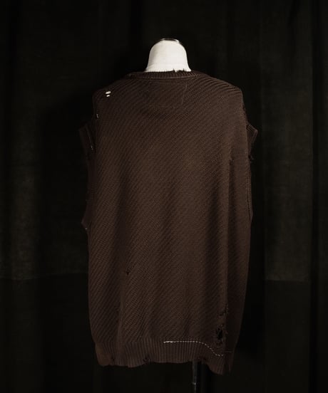 Vintage damage knit vest