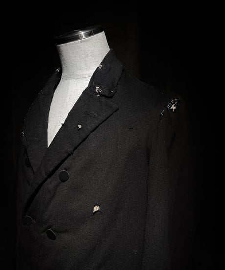 1910's french double long formal evening coat