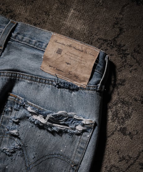 Ash Fade Distressed Straight-Leg Denim