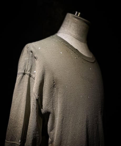 Vintage paint & damage Tee (GREIGE)