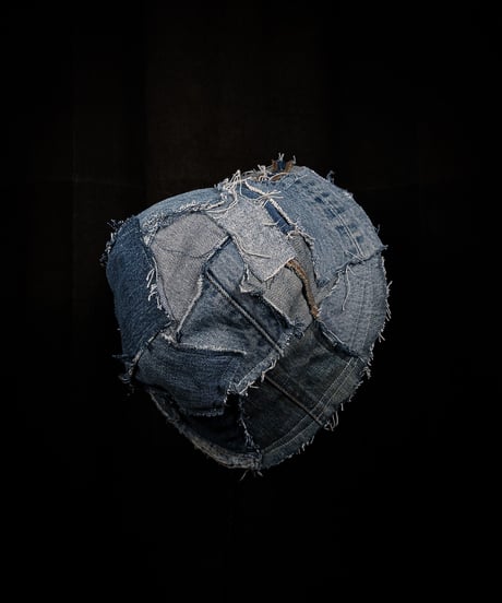 Denim patchwork bucket hat