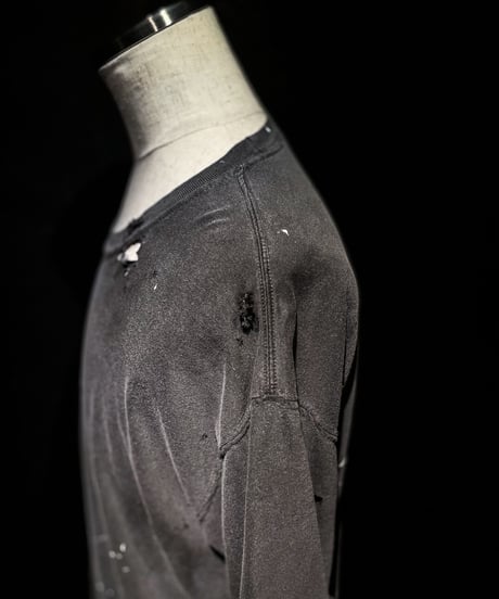 Vintage paint & damage Tee (OLD BLACK)