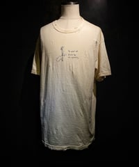 Guitar vintage dye damage T-shirt (Old white)