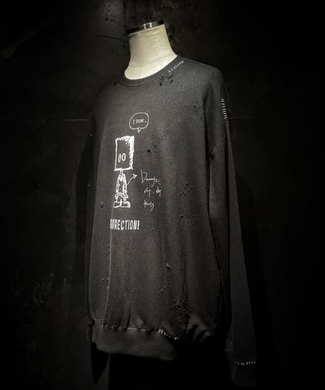 I THINK,,, character sweat shirt (BLACK)