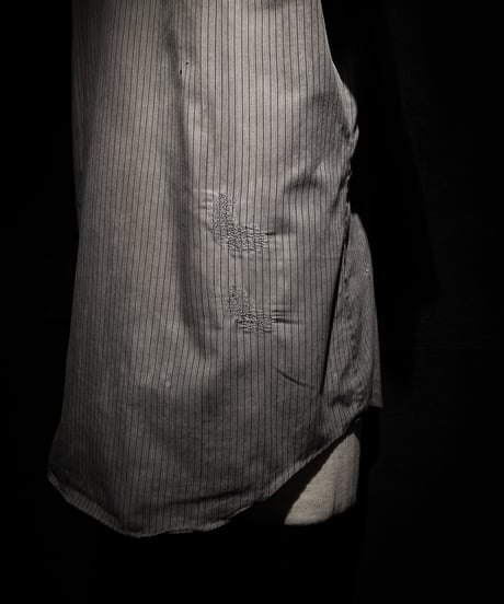 [Dye] Vintage damage stripe shirt