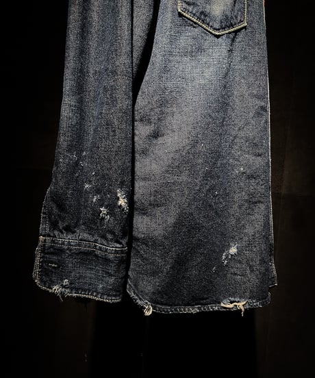 Vintage Faded Indigo Western Shirt