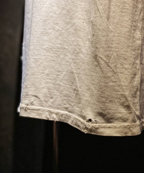 Flower vintage dye damage T-shirt (Old white)