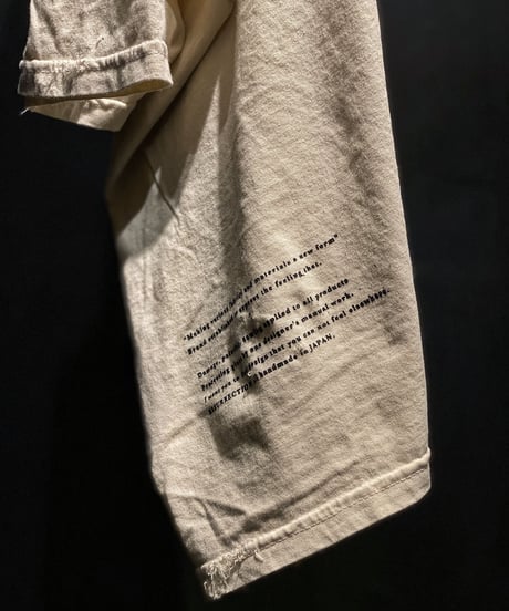 Vintage dye damage T-shirt (Old white)