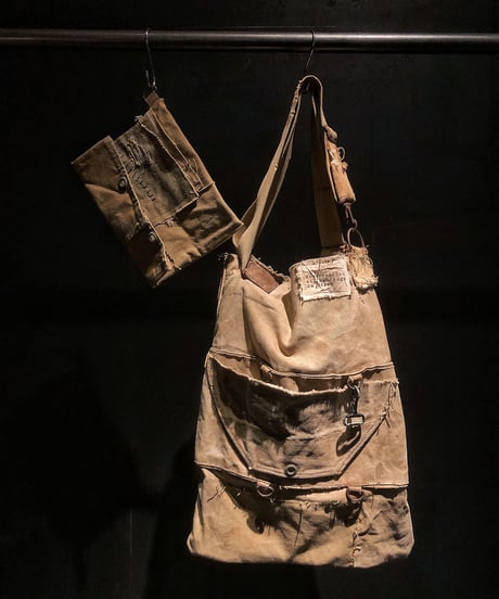 Vintage military Tote Bag & Pouch SET