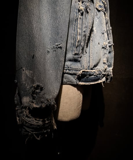 Distressed Patchwork Vintage Denim Trucker Jacket TypeIII