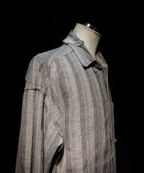 70's EURO Vintage damage stripe shirt