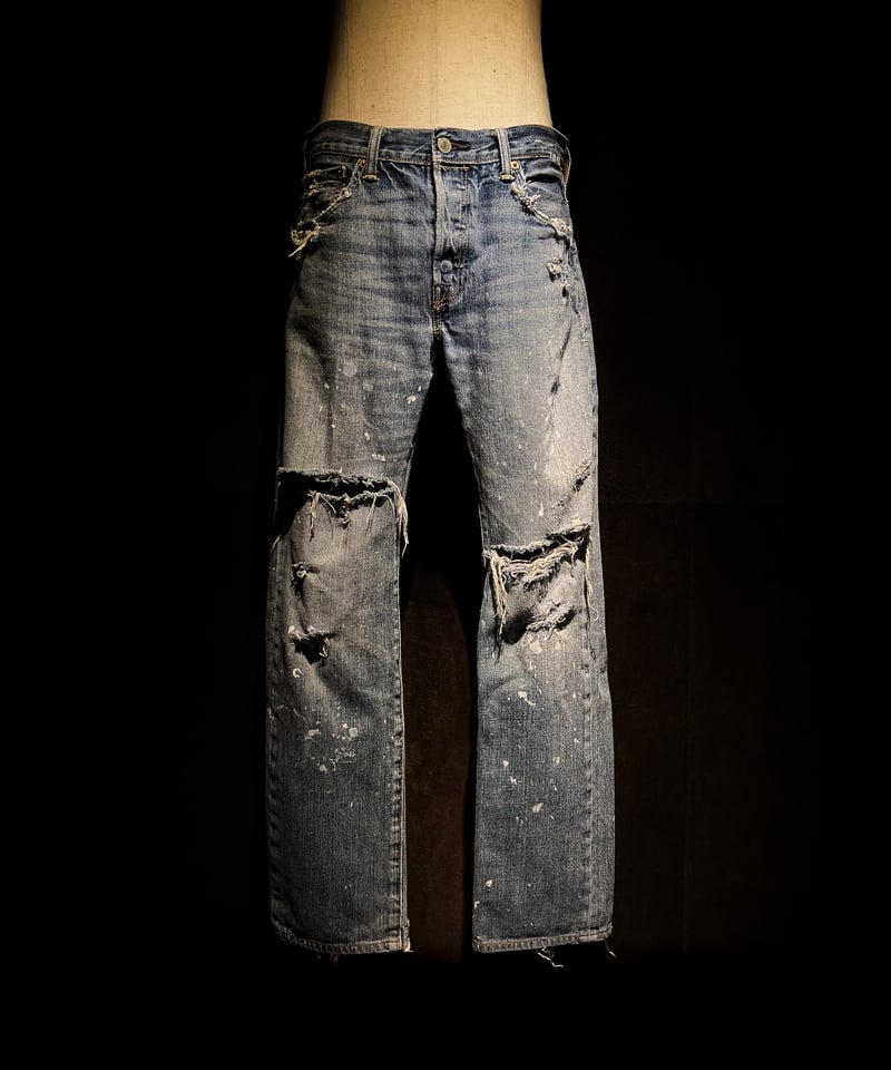 パンツ krank marcello vintage fabric Vintage paint&damage denim pants | RESURRECTION