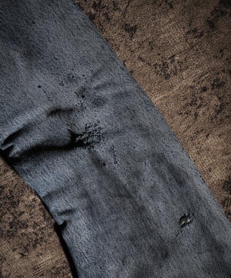 Fade Distressed slim Straight Denim pants