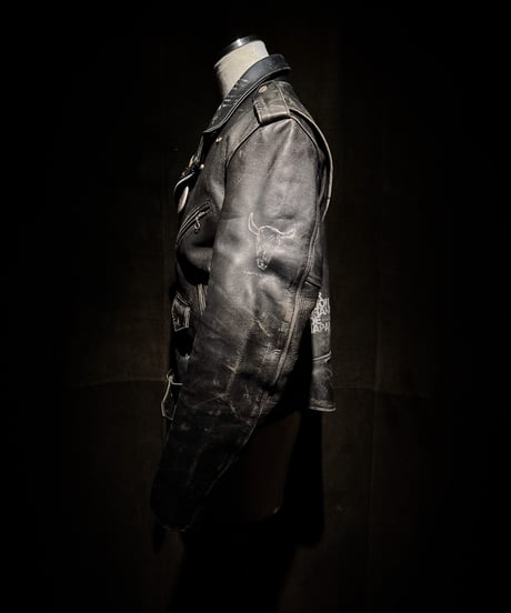 Vintage Leather Biker Custom Double Riders Jacket