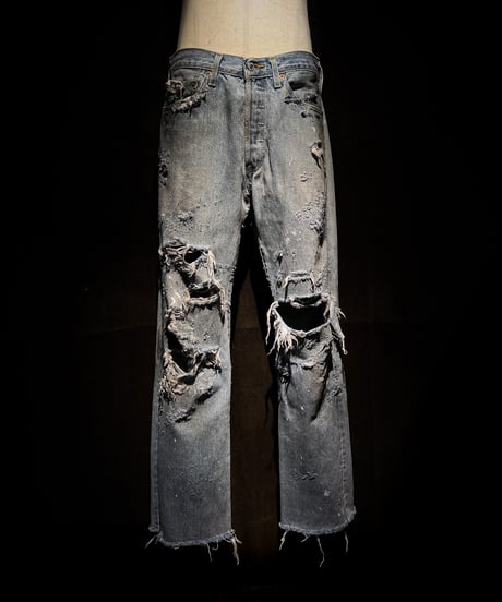 Ash Fade Distressed Straight-Leg Denim