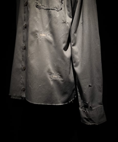 Vintage damage dress gray shirt