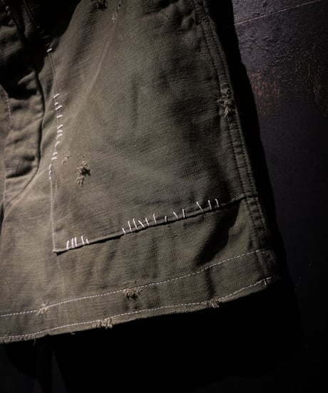 Vintage damage military half pants