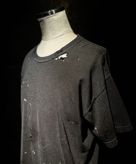 Vintage paint & damage Tee (OLD BLACK)