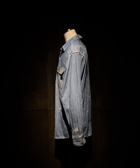 50/50 Split Rebuild Vintage 70's Military/Denim Shirt