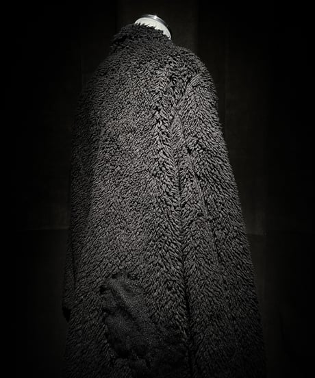 Different fabric patchwork boa coat