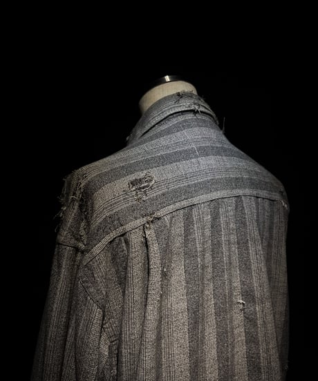 70's EURO Vintage damage stripe shirt