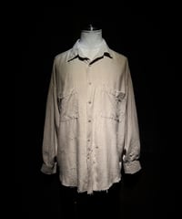 Vintage damage drape Silk100% Shirt