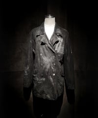 Euro vintage Reconstructed Suede Double-Breasted Coat