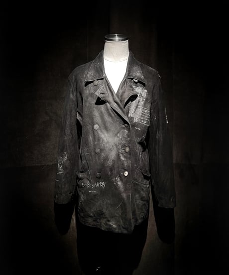 Euro vintage Reconstructed Suede Double-Breasted Coat