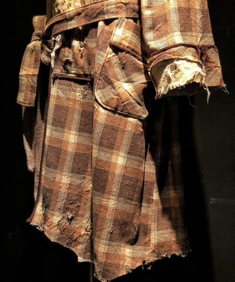 Different fabrics half gown coat