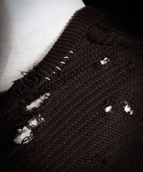 Vintage damage knit vest