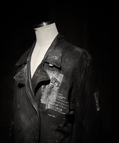 Euro vintage Reconstructed Suede Double-Breasted Coat