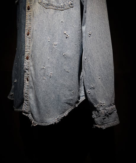 50/50 Split Rebuild Vintage Denim/Denim Shirt