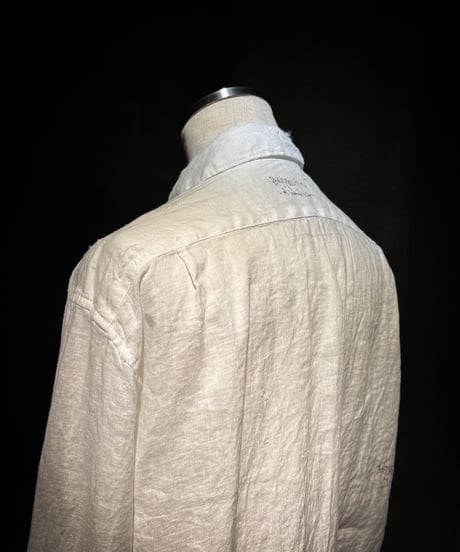 Hand-Painted Vintage damage Linen Shirt