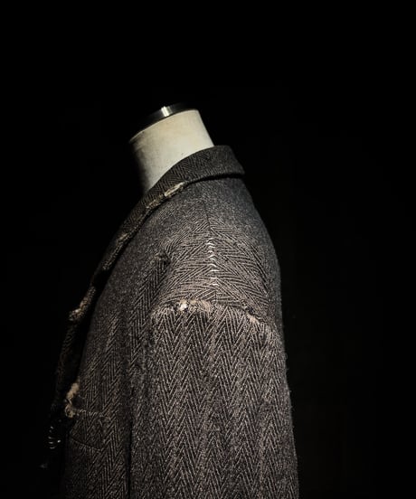 Herringbone Deconstructed Tailored Coat