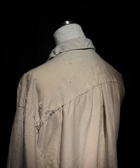 Vintage damage drape Silk100% Shirt