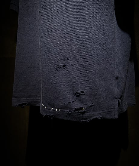Vintage damage line polo shirt