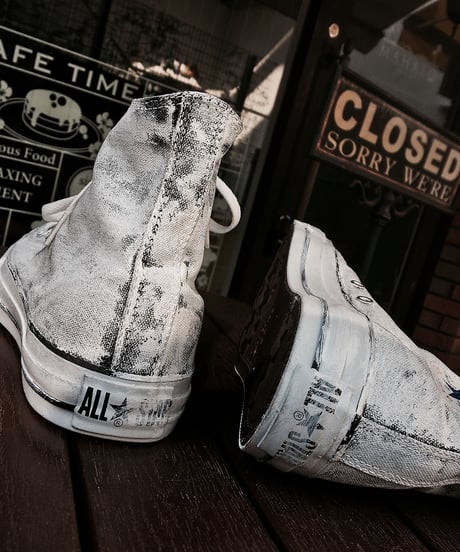 Discoloration Vintage High cut Sneaker WHITE