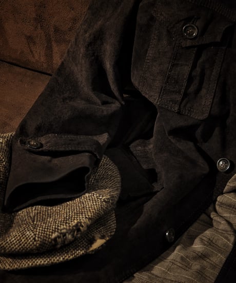 Vintage leather safari jacket