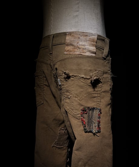 Vintage repair damage corduroy pants (襤褸)