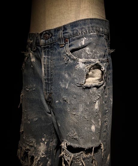 VIntage hard damage denim pants