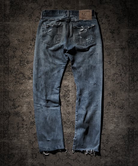 Fade Distressed slim Straight Denim pants
