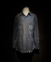 Vintage Faded Indigo Western Shirt