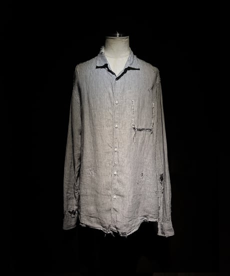 70's Vintage damage stripe shirt