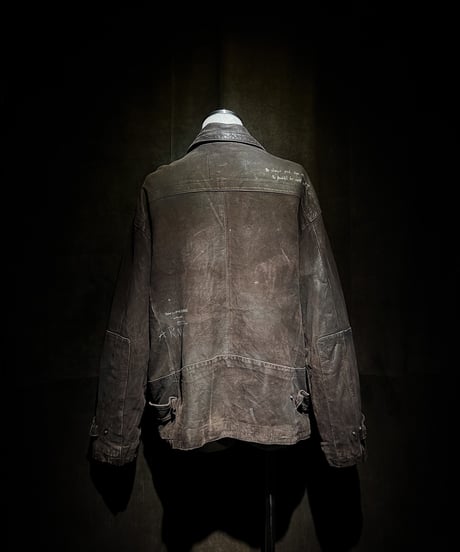 Vintage Leather Field Fire-man Jacket
