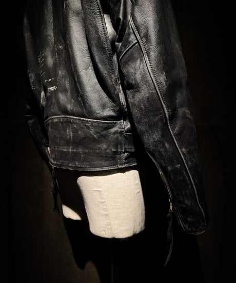 Vintage Leather Biker Custom Double Riders Jacket