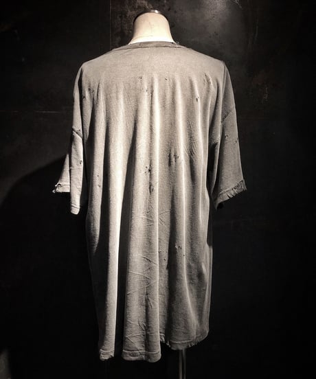 Double jacket skull T-shirt OLD BLACK