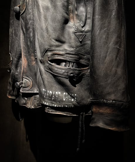 Vintage Leather Toggle Jacket with UK-Sourced Vintage Badges