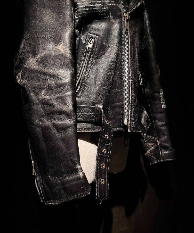 Vintage Leather Biker Custom Double Riders Jack