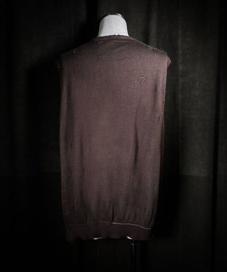 Vintage damage knit vest