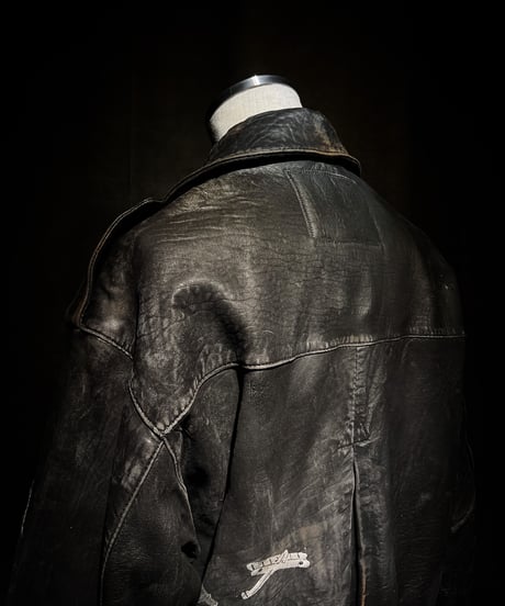 Vintage lamb Leather Flight Jacket with Vintage Badges